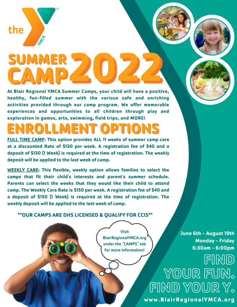 Camps | BLAIR REGIONAL YMCA | Hollidaysburg, PA