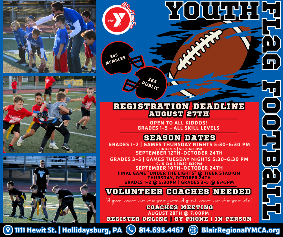 Flag Football | BLAIR REGIONAL YMCA | Hollidaysburg, PA